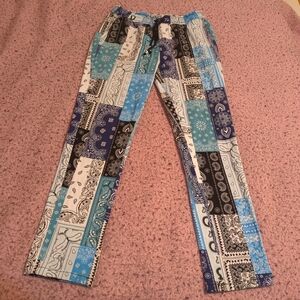Fresh Prints of Bel-Air Drill Clothing Co Multicolor Bandanna Pants Size M